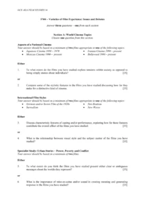 Drama And Film Studies 