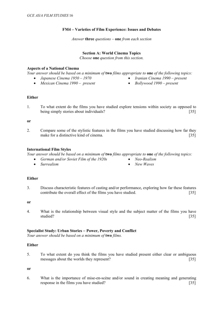 Download Past Paper On Drama And Film Studies For Revision 10 Drama And Film Studies