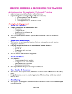 Methods Of Teaching Technical Education