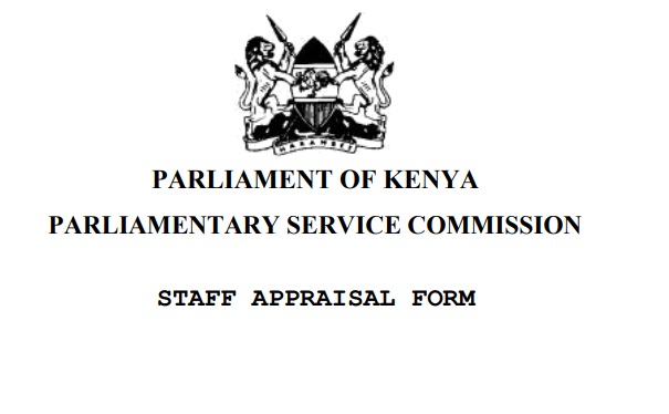 Staff Appraisal Form of Parliamentary Service commission