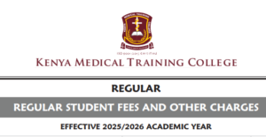 Download KMTC Fee Structure 2025/2026 PDF