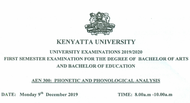Past Paper on Phonetic and Phonological Analysis