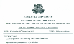 Past Paper on Second Language Acquisition