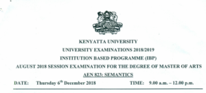 Download Past Paper on Semantics For Revision