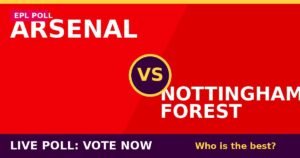 Arsenal vs Nottingham Forest live poll - vote now