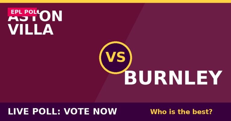 Aston Villa vs Burnley live poll - vote now