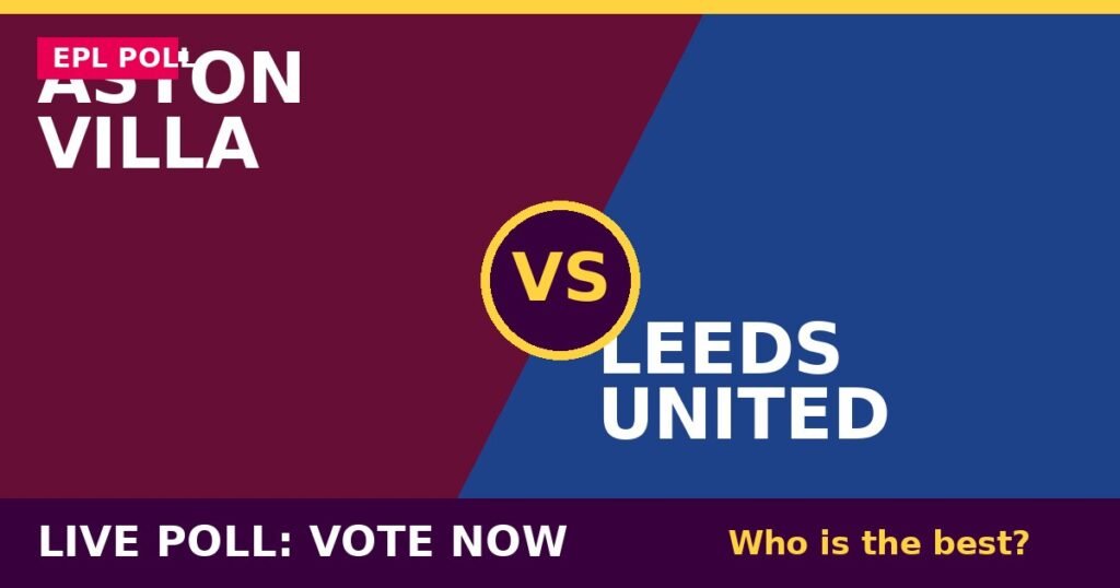Aston Villa vs Leeds United live poll - vote now