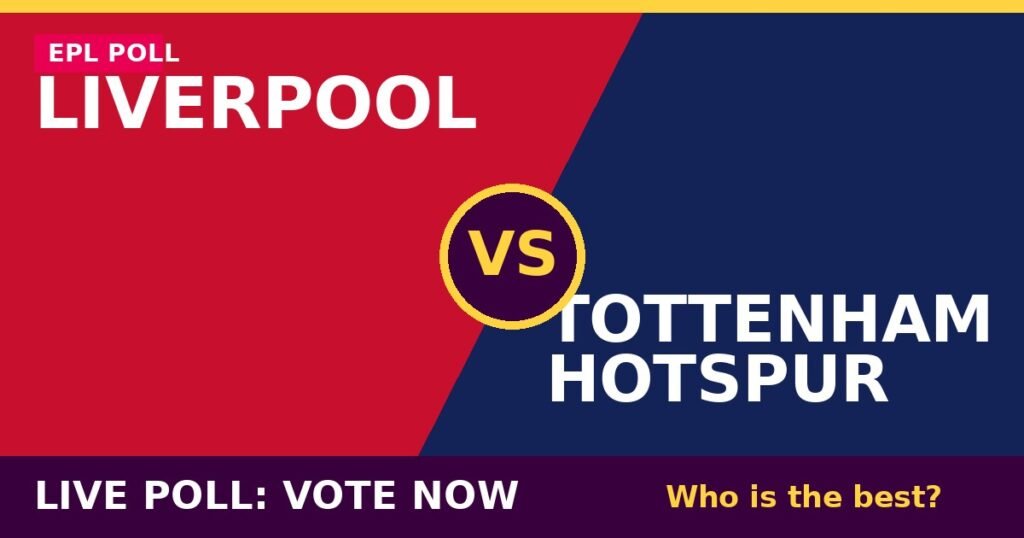 Liverpool vs Tottenham Hotspur live poll - vote now