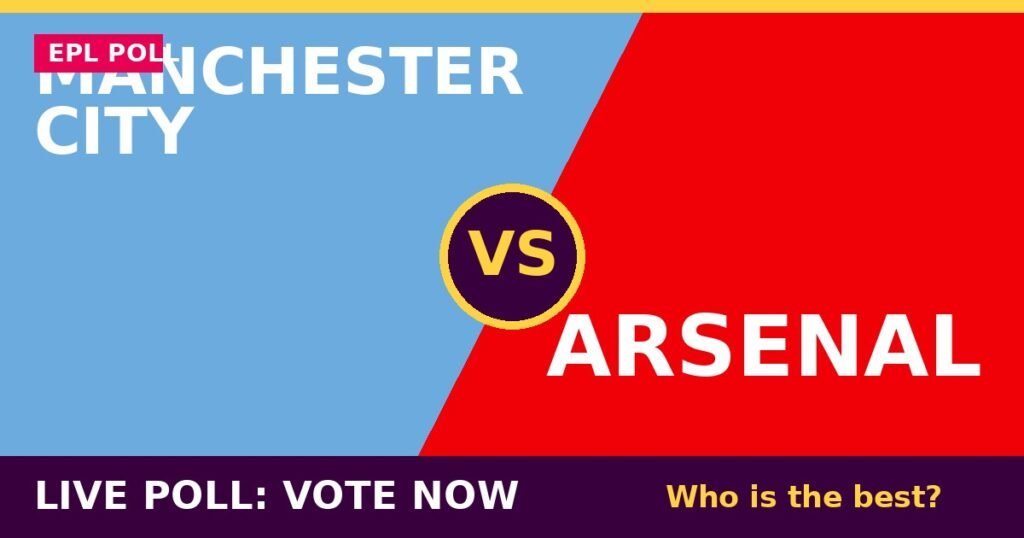 Manchester City vs Arsenal live poll - vote now