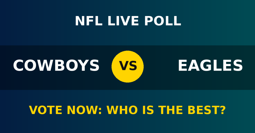 Cowboys vs Eagles live poll