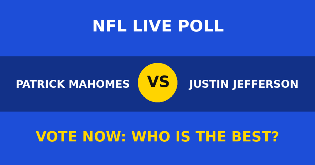 Patrick Mahomes vs Justin Jefferson live poll