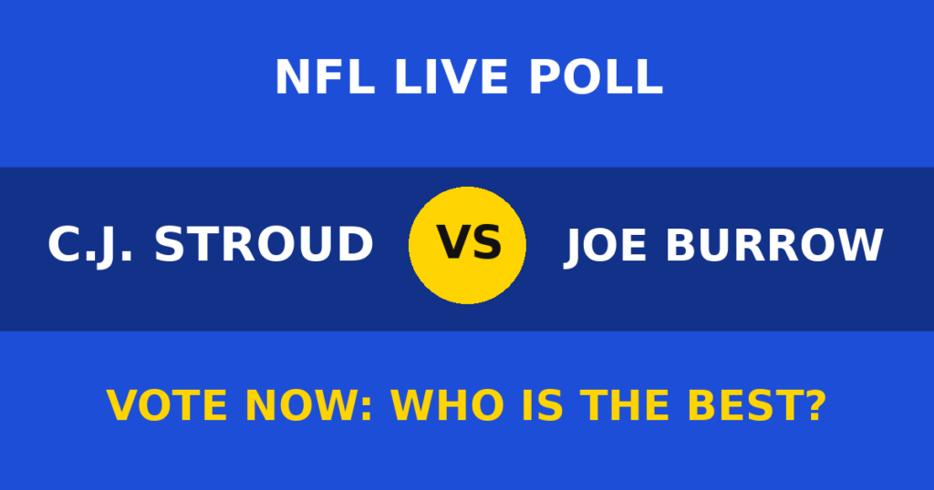 C.J. Stroud vs Joe Burrow live poll