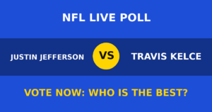 Justin Jefferson vs Travis Kelce live poll