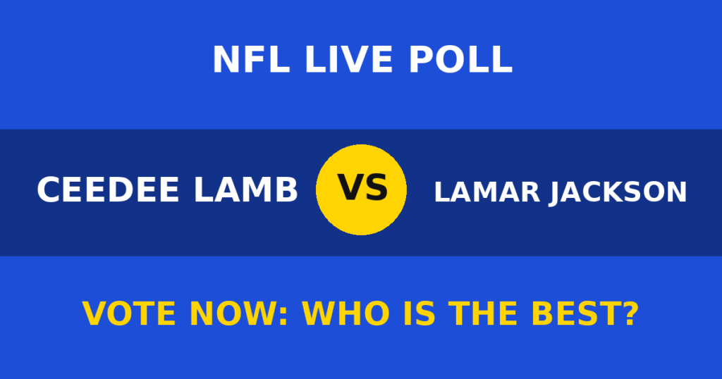 CeeDee Lamb vs Lamar Jackson live poll