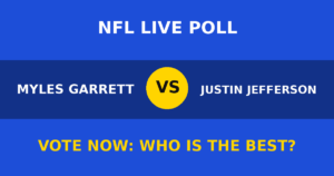 Myles Garrett vs Justin Jefferson live poll
