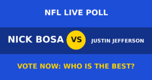 Nick Bosa vs Justin Jefferson live poll