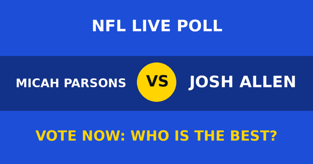 Micah Parsons vs Josh Allen live poll