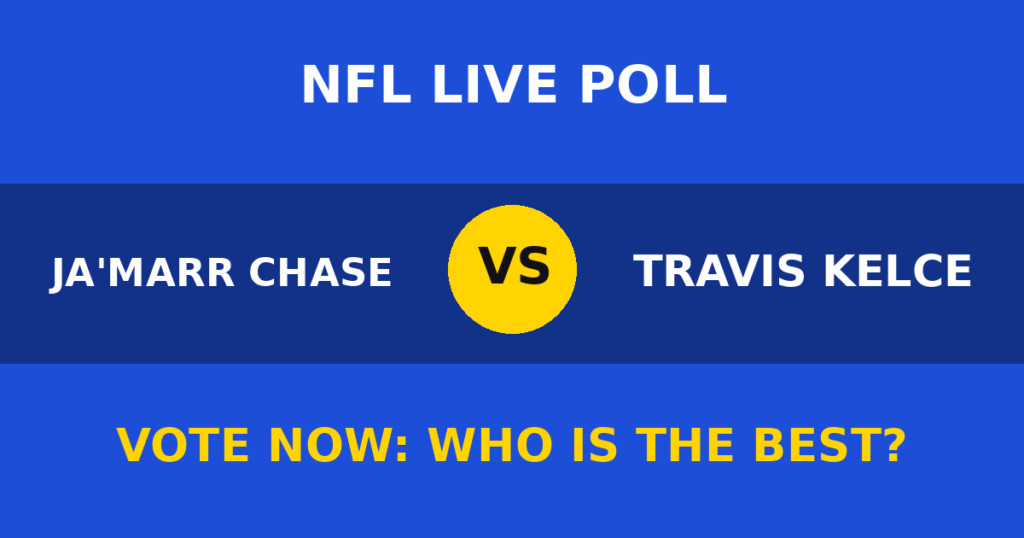 Ja'Marr Chase vs Travis Kelce live poll