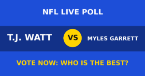 T.J. Watt vs Myles Garrett live poll