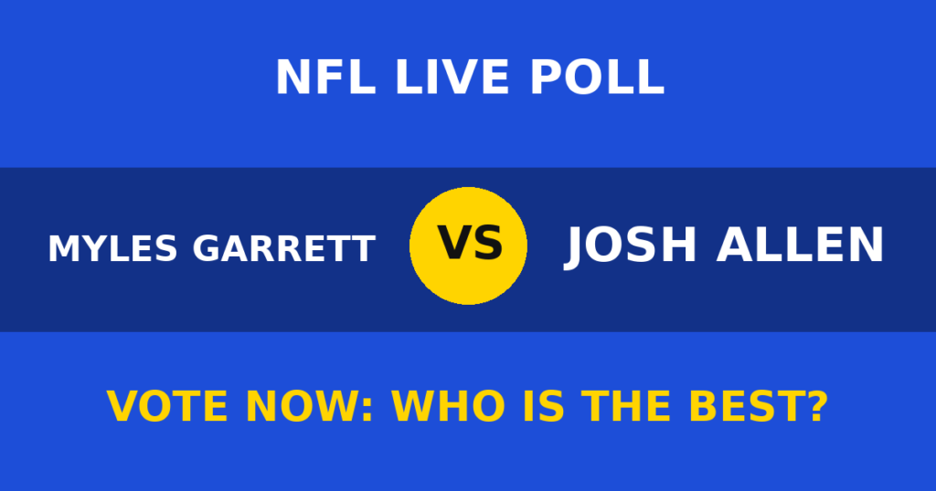 Myles Garrett vs Josh Allen live poll