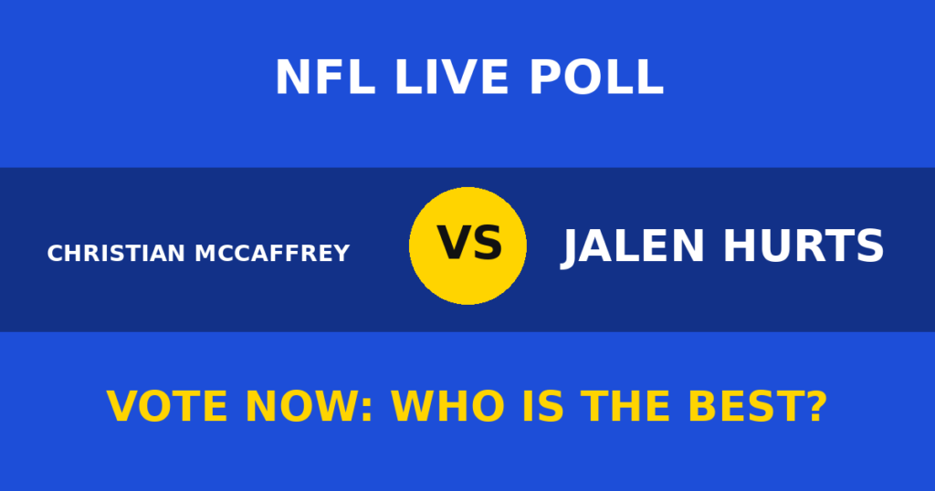 Christian McCaffrey vs Jalen Hurts live poll