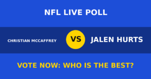 Christian McCaffrey vs Jalen Hurts live poll