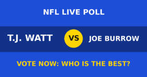 T.J. Watt vs Joe Burrow live poll