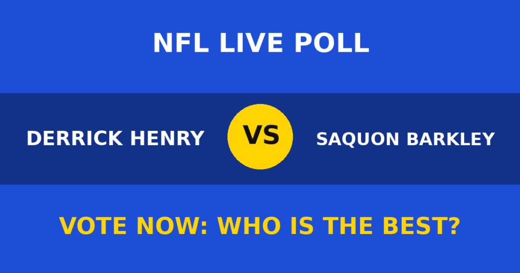 Derrick Henry vs Saquon Barkley live poll