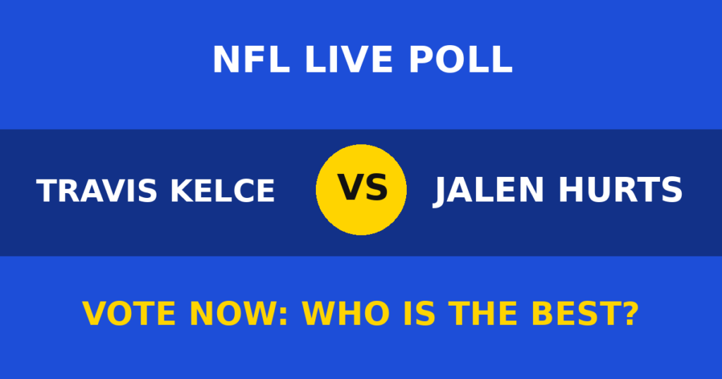 Travis Kelce vs Jalen Hurts live poll