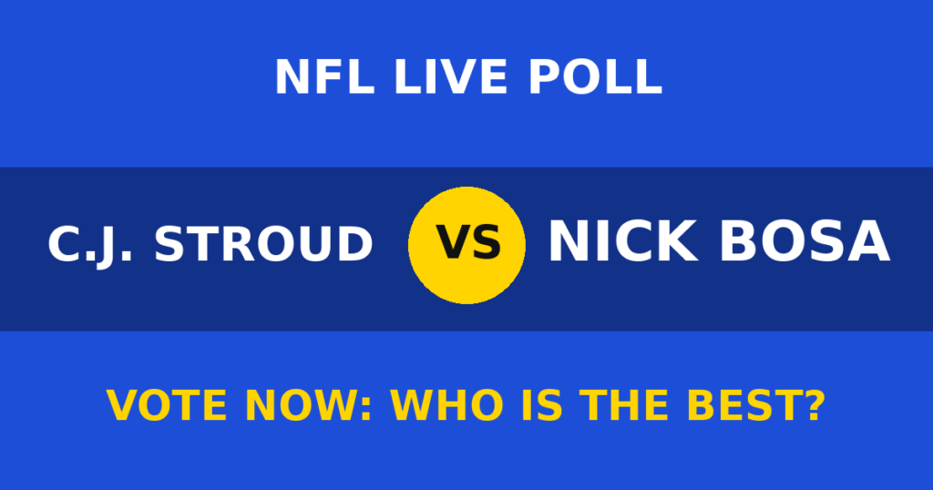 C.J. Stroud vs Nick Bosa live poll