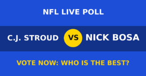 C.J. Stroud vs Nick Bosa live poll