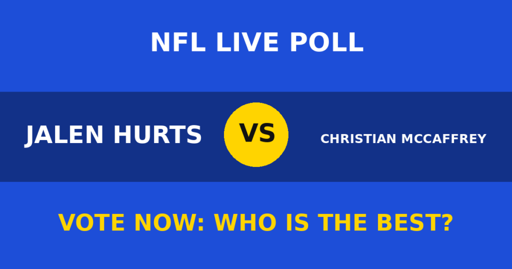 Jalen Hurts vs Christian McCaffrey live poll