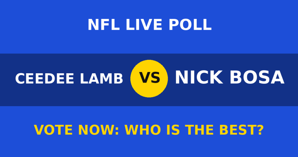 CeeDee Lamb vs Nick Bosa live poll