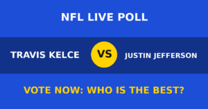Travis Kelce vs Justin Jefferson live poll