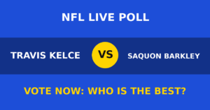 Travis Kelce vs Saquon Barkley live poll