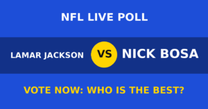 Lamar Jackson vs Nick Bosa live poll