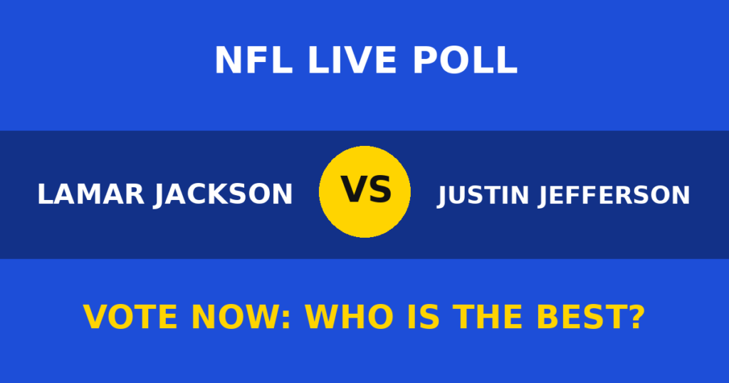 Lamar Jackson vs Justin Jefferson live poll