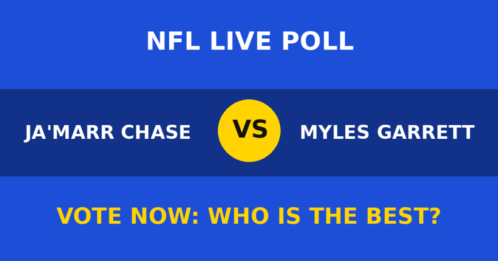 Ja'Marr Chase vs Myles Garrett live poll