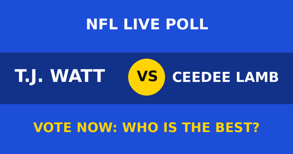 T.J. Watt vs CeeDee Lamb live poll
