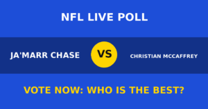 Ja'Marr Chase vs Christian McCaffrey live poll