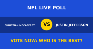 Christian McCaffrey vs Justin Jefferson live poll