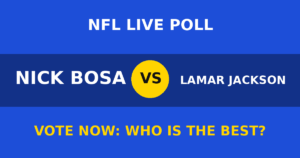 Nick Bosa vs Lamar Jackson live poll