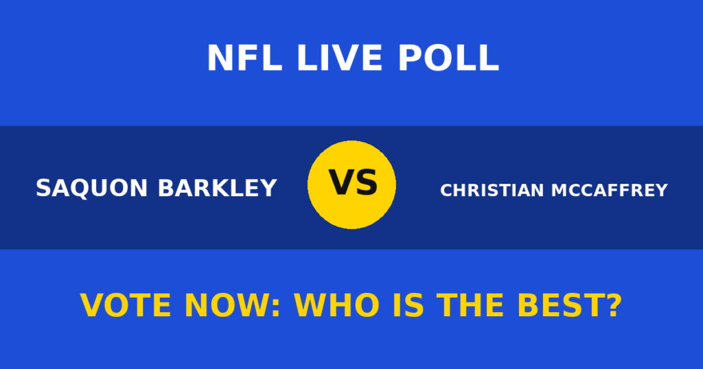 Saquon Barkley vs Christian McCaffrey live poll