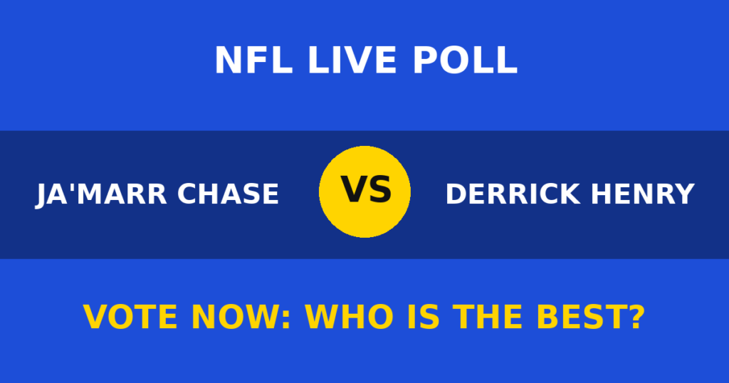 Ja'Marr Chase vs Derrick Henry live poll