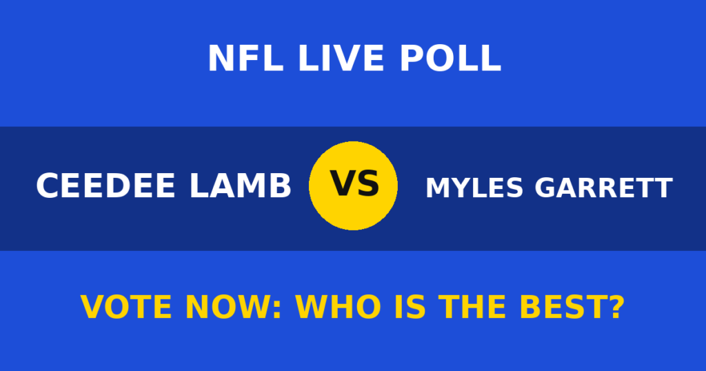 CeeDee Lamb vs Myles Garrett live poll