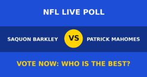 Saquon Barkley vs Patrick Mahomes live poll