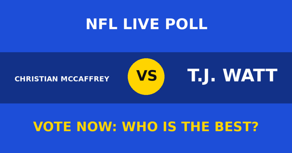 Christian McCaffrey vs T.J. Watt live poll