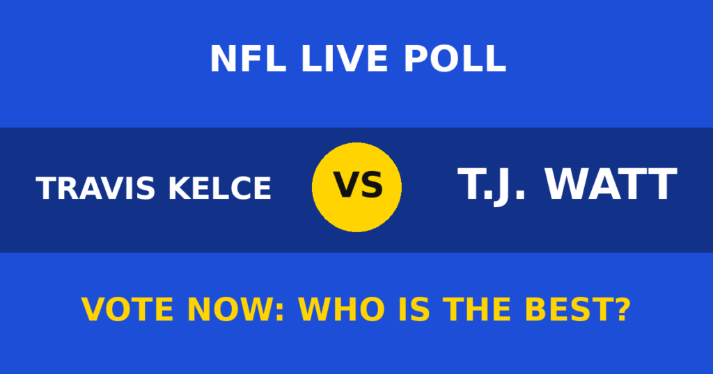 Travis Kelce vs T.J. Watt live poll
