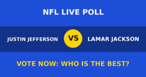 Justin Jefferson vs Lamar Jackson live poll