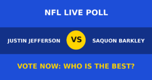 Justin Jefferson vs Saquon Barkley live poll